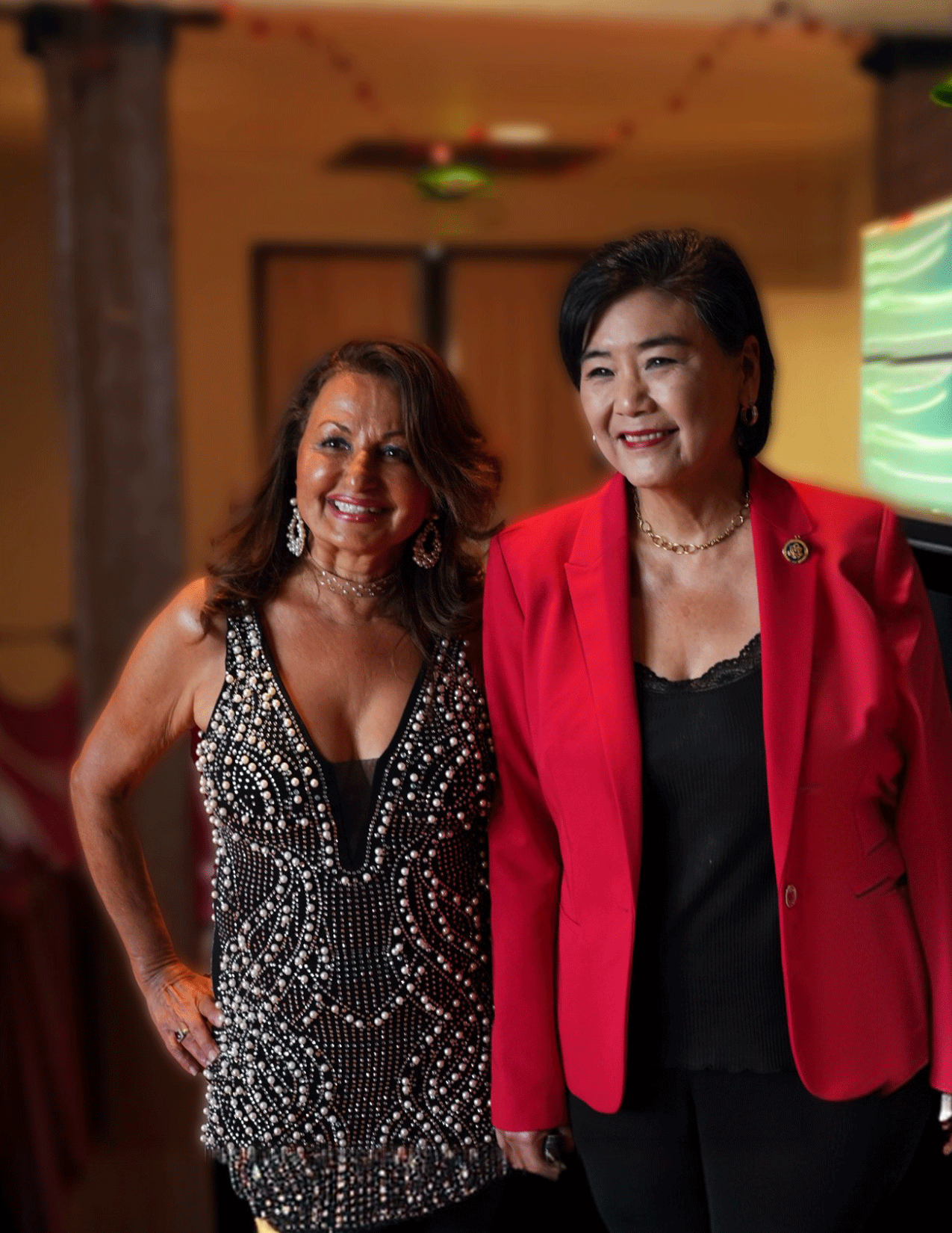 Azita Milanian with US Congresswoman Judy Chu at the 24th Anniversary Gala